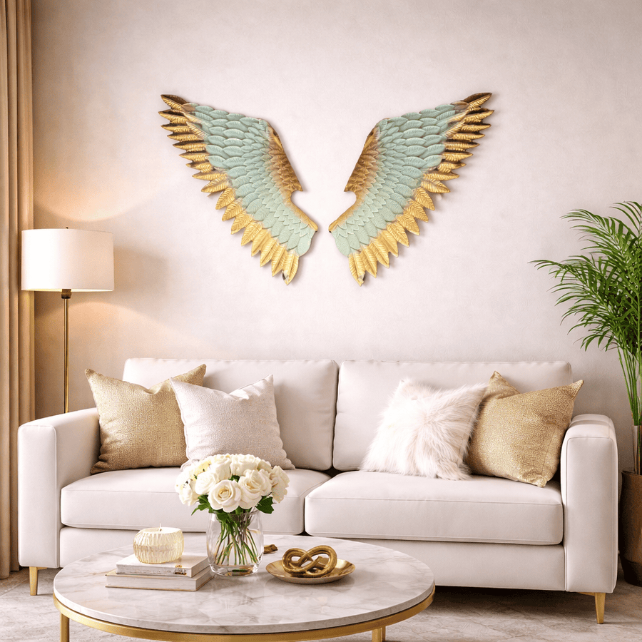 Alas Celeste con Dorado CASONA DECO decoracion