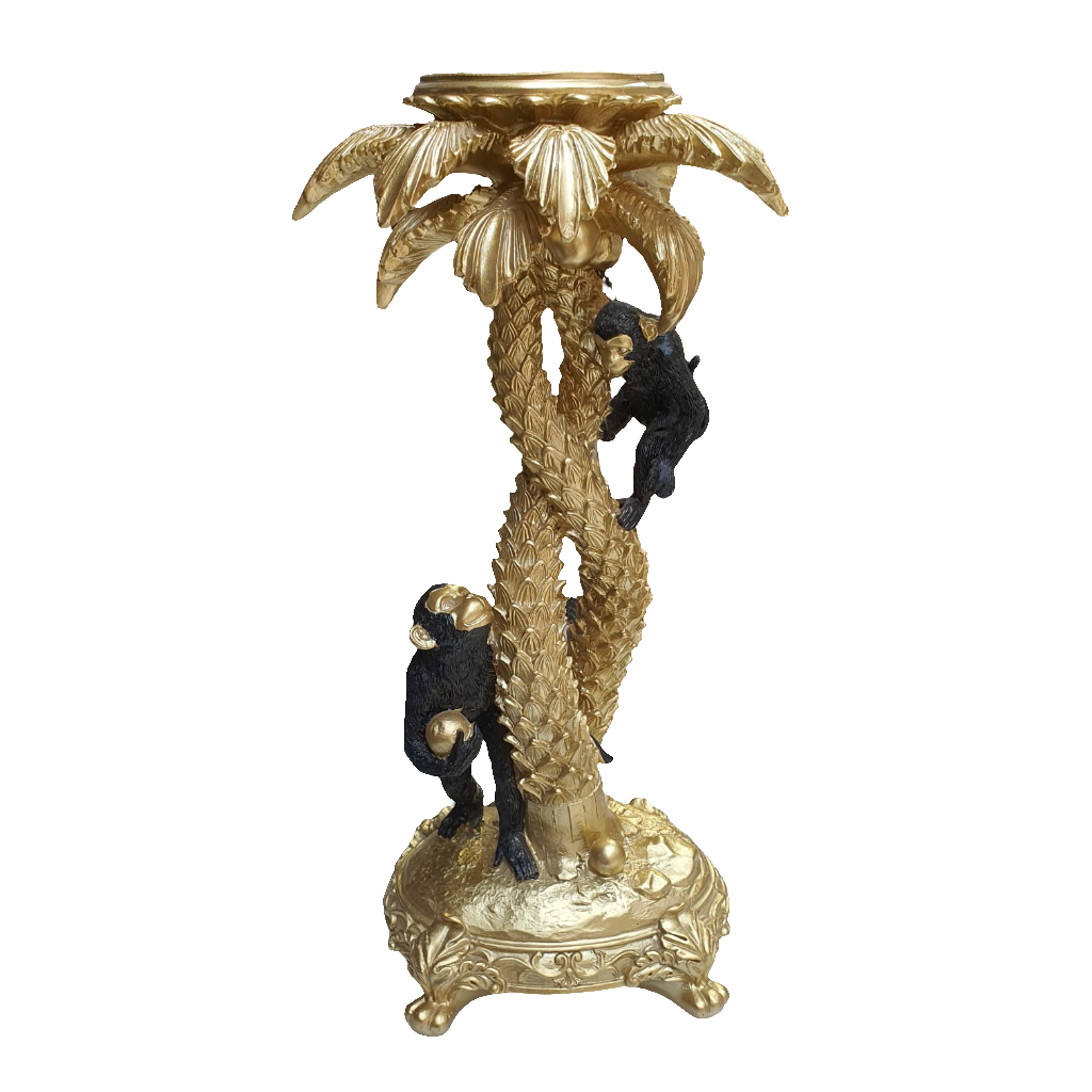 Candelabro Dorado Monos 9393-20