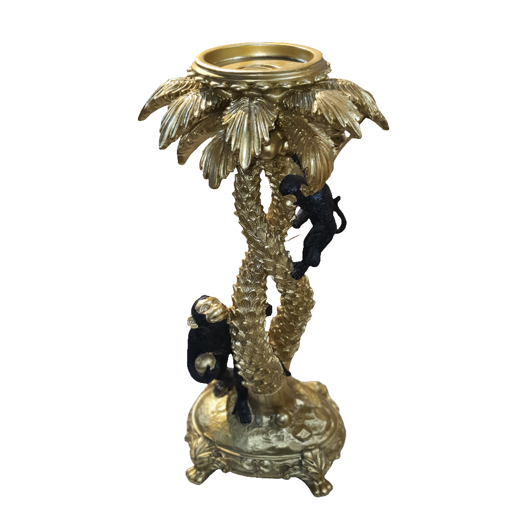 Candelabro Dorado Monos 9393-20