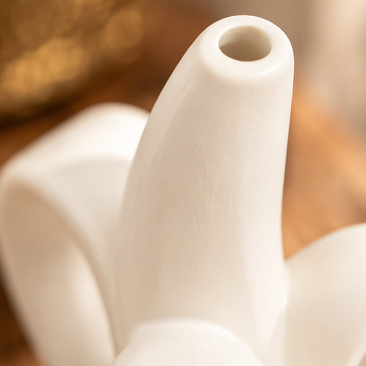Figura decorativa banana blanca detalle