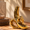 Figura Decorativa Banana Dorada Escultórica