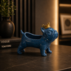 Perro Bulldog francés maceta Azul 9393-82