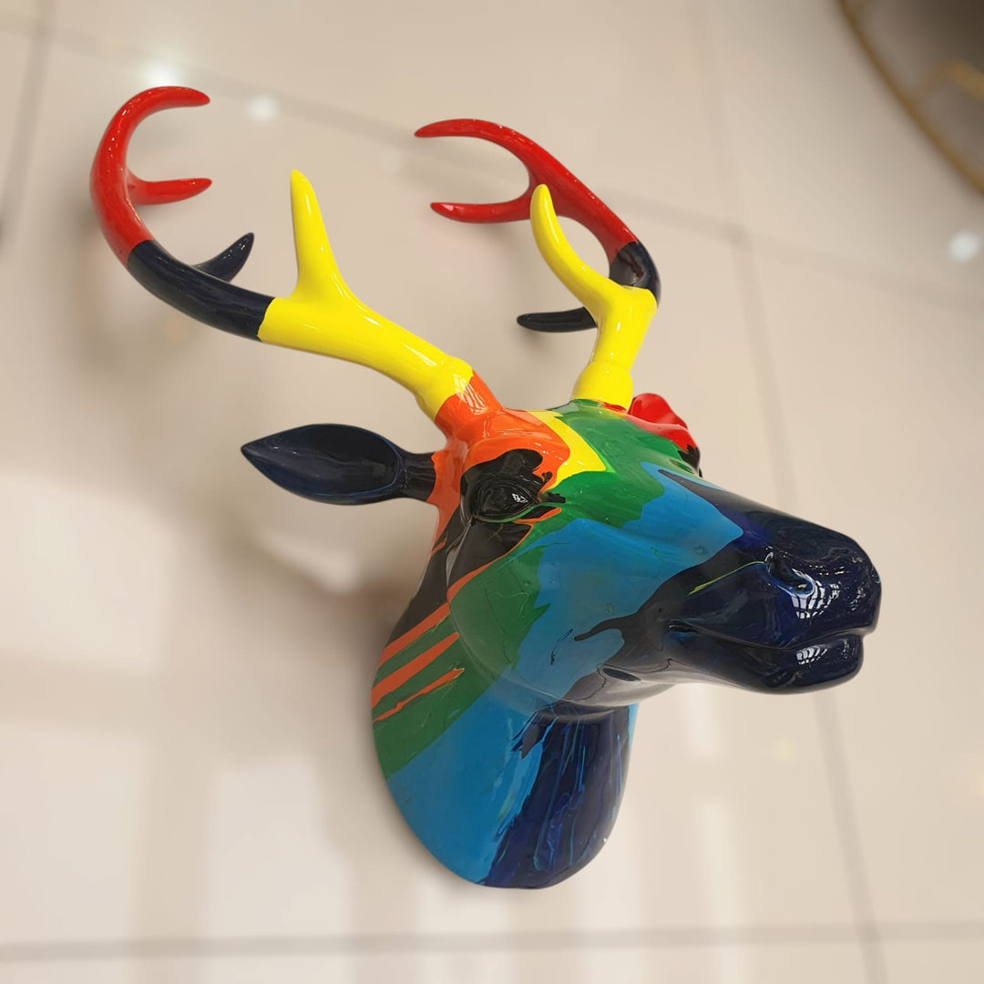 Cabeza Ciervo Multicolor - OUTLET CASONA DECO animales
