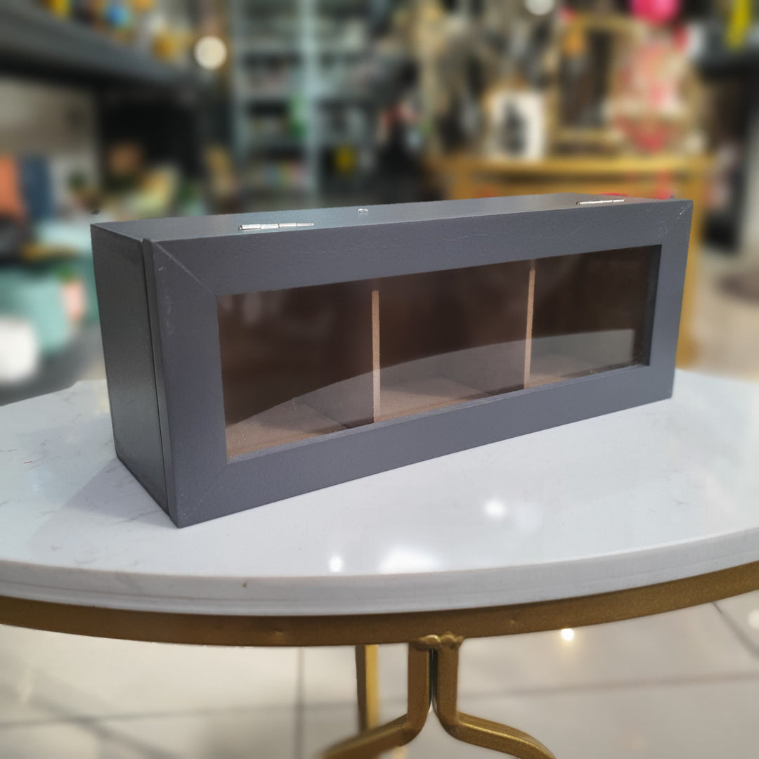 Caja de Te color gris 3 espacios CASONA DECO cocina