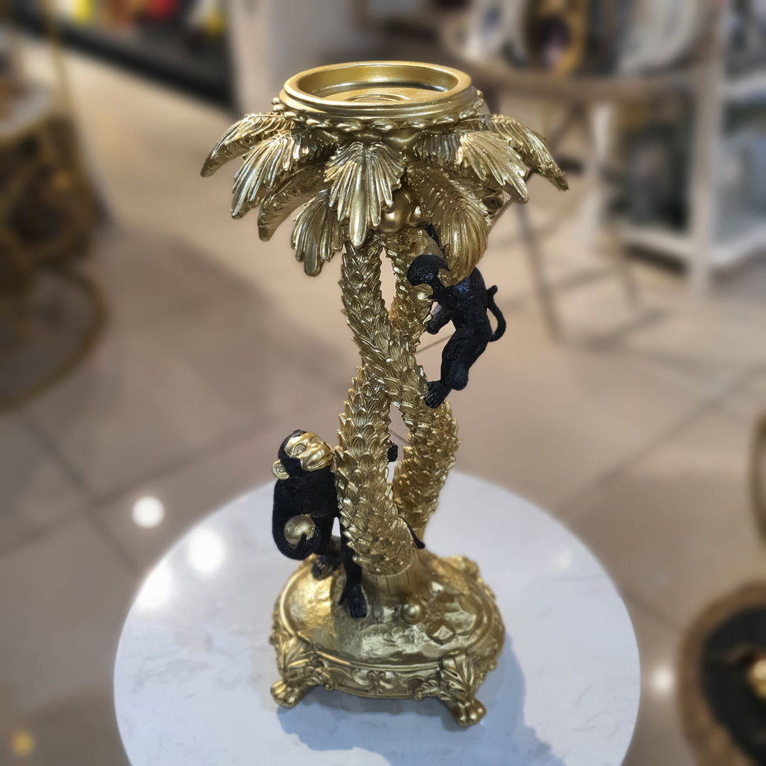 Candelabro decorativo Dorado con Monos CASONA DECO decoracion