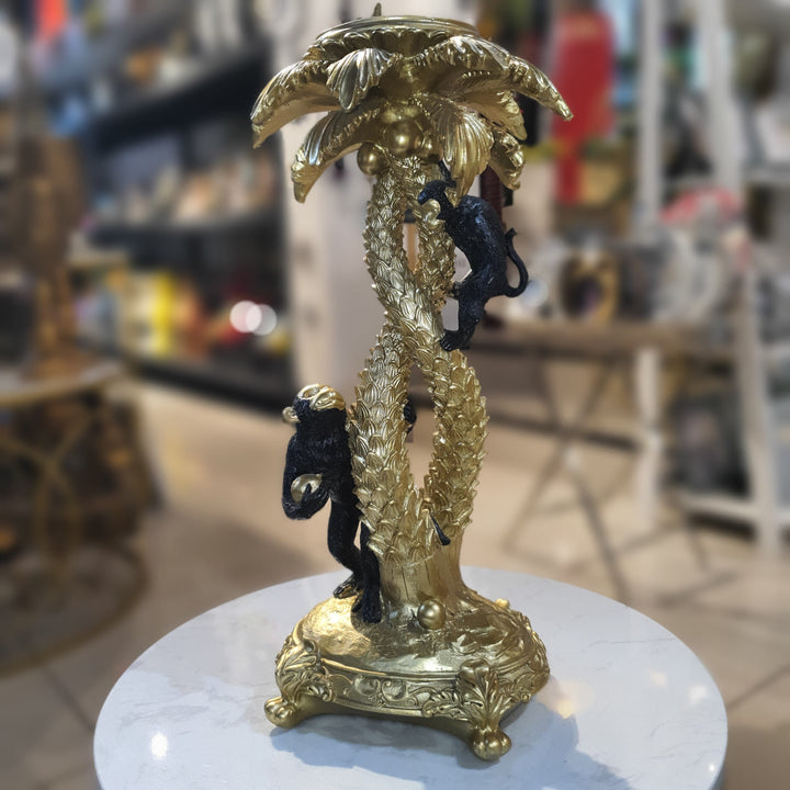 Candelabro decorativo Dorado con Monos CASONA DECO decoracion