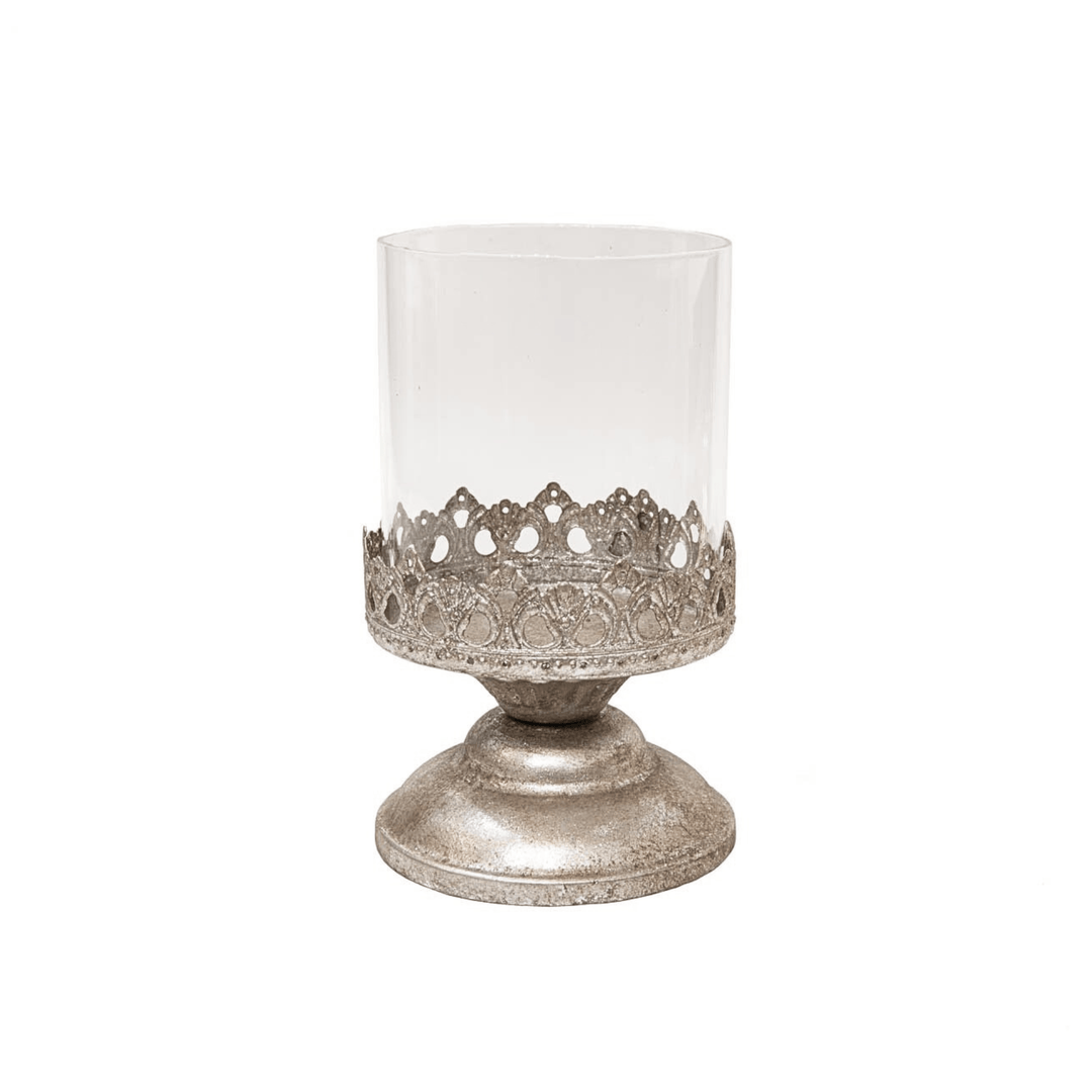 Candelabro forma de Copa color Plata 6J 7029 CASONA DECO