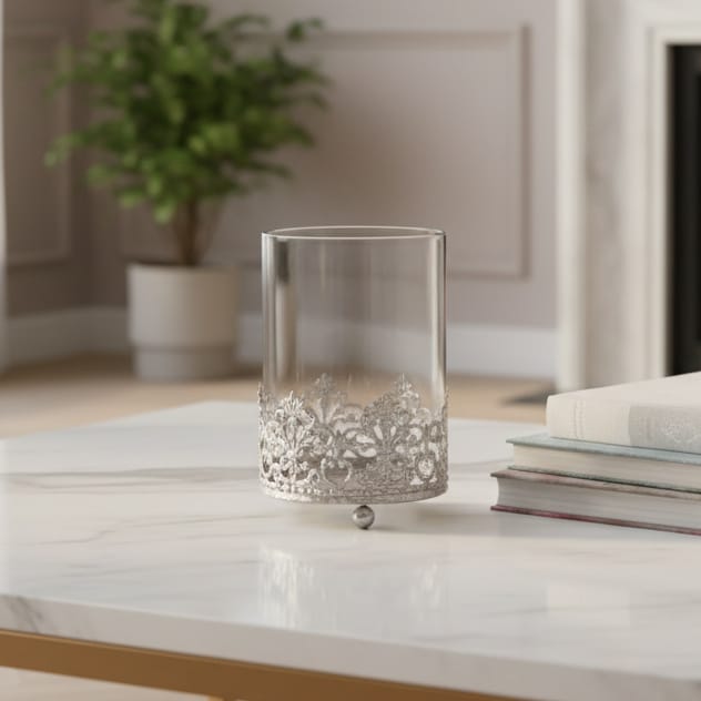 Candelabro Vaso color Plateado Maxi CASONA DECO