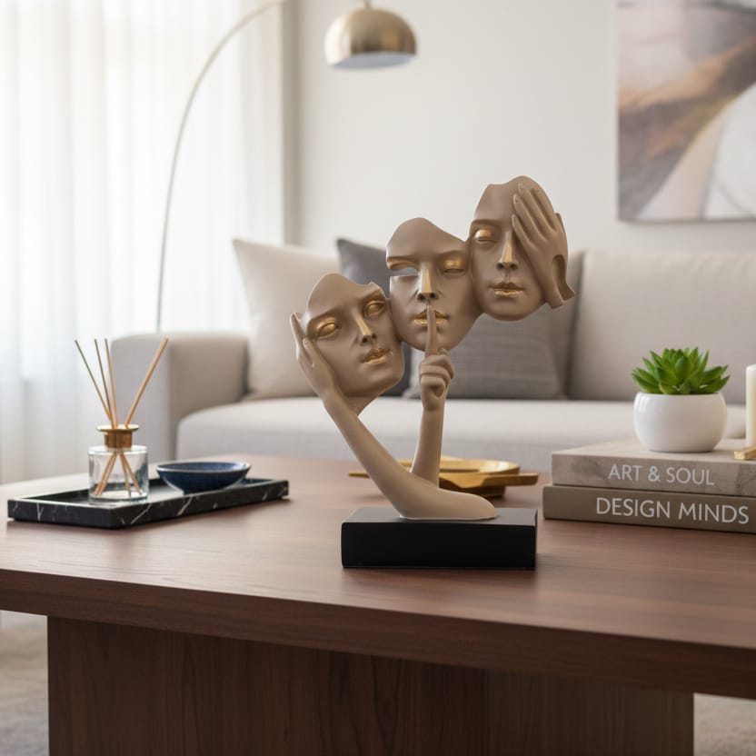 Caretas Sabias color Gris CASONA DECO decoracion