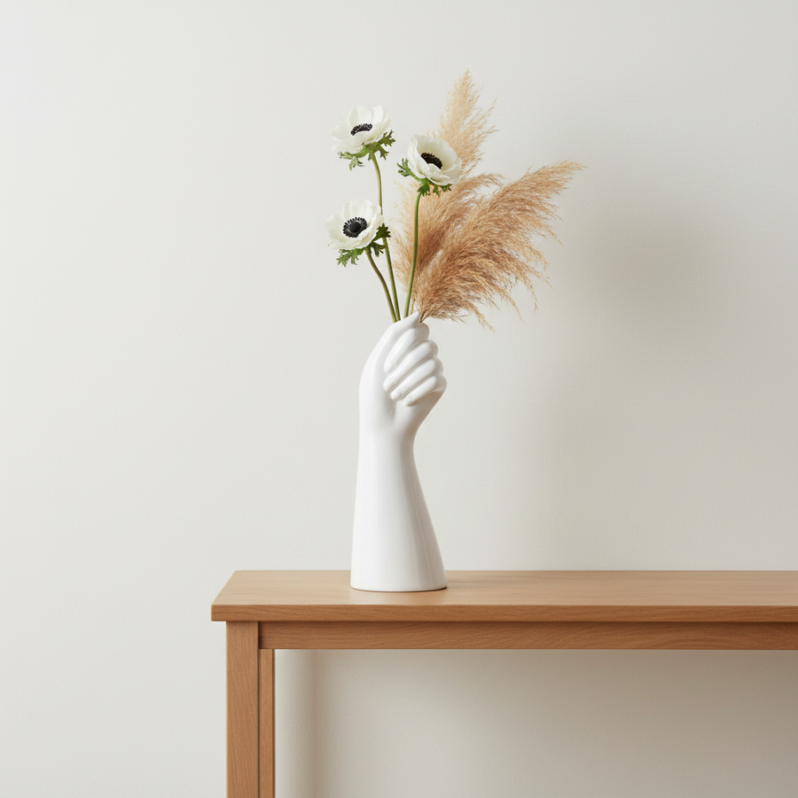 Florero Mano Blanca 21B15-1V CASONA DECO