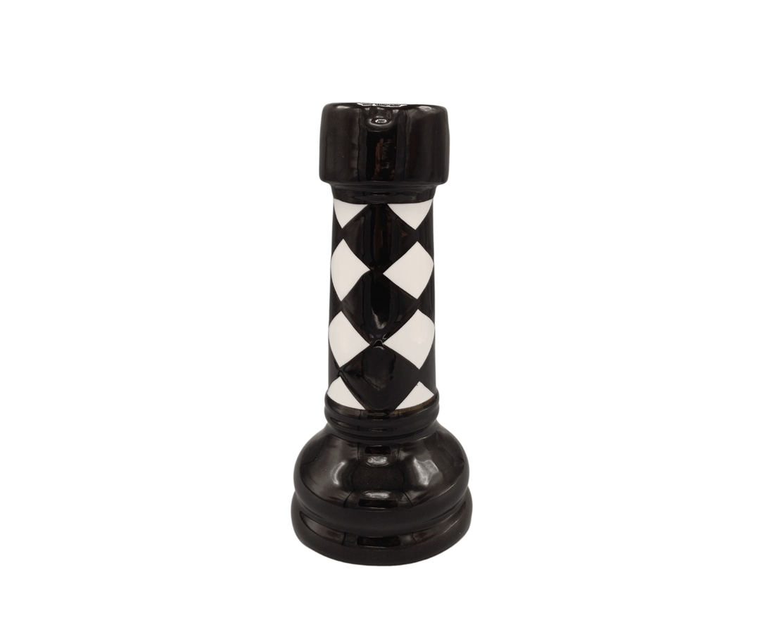 Ajedrez torre B/N CASONA DECO