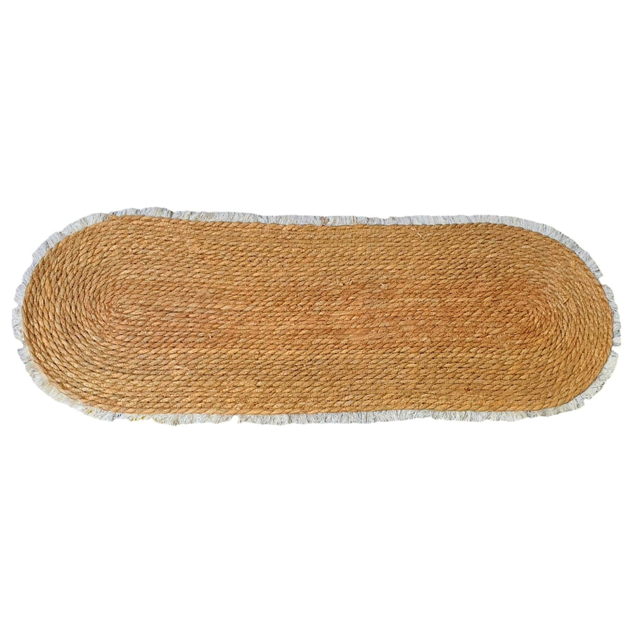 Alfombra Ovalada de Yute con flecos CASONA DECO