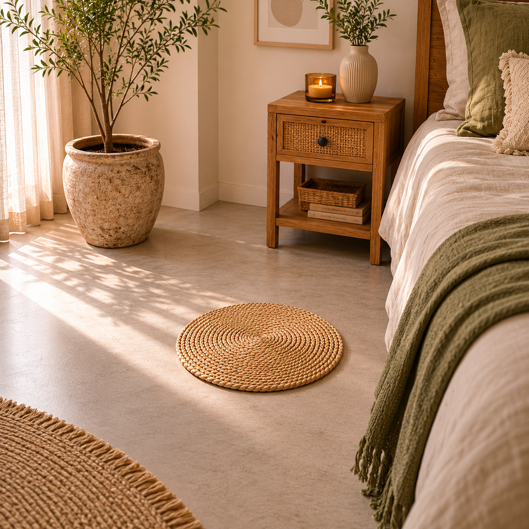 Alfombra Redonda de Yute S CASONA DECO