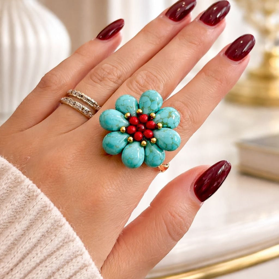 Anillo Jacinta Turquesa CASONA DECO anillo