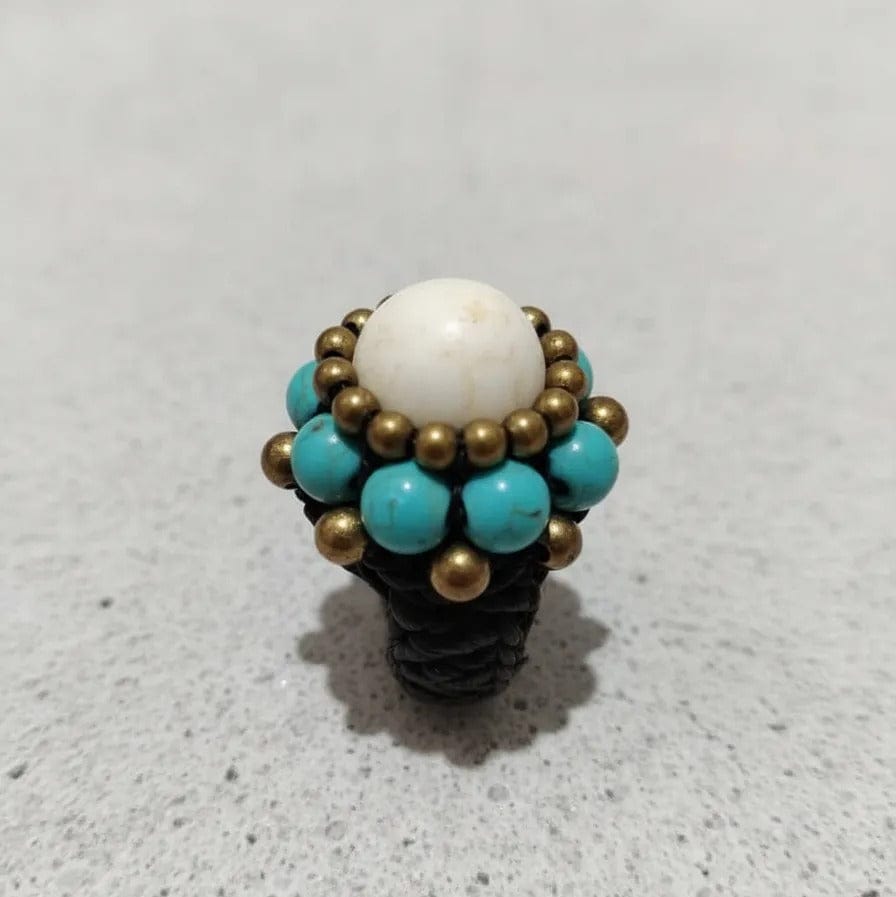 Anillo Kala Blanco/Turquesa CASONA DECO anillo