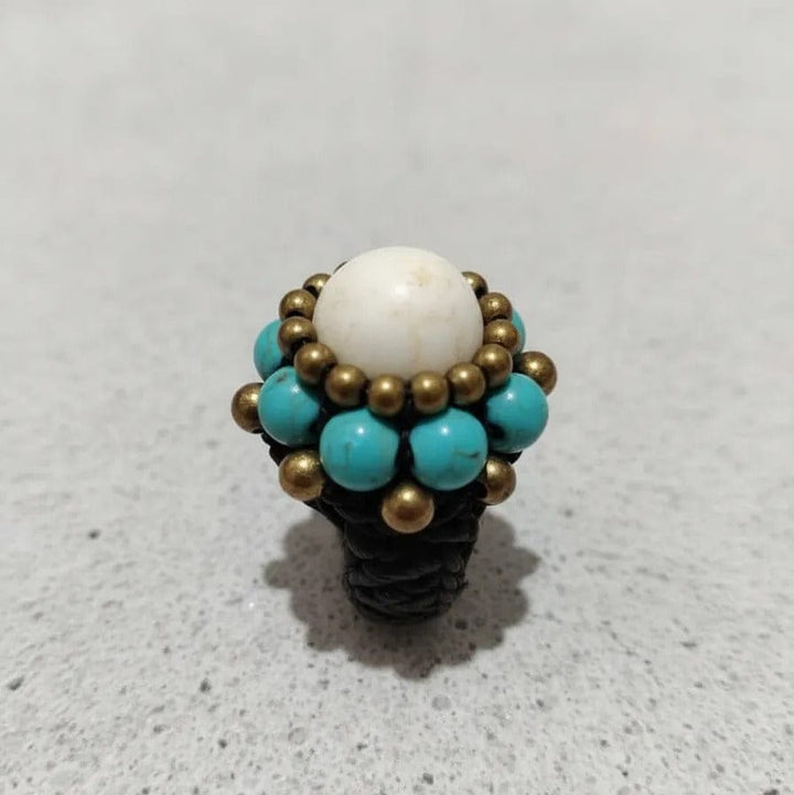 Anillo Kala Blanco/Turquesa CASONA DECO anillo