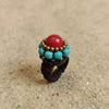 Anillo Kala coral/Turquesa