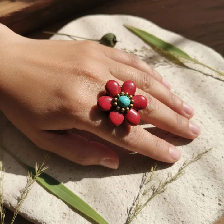 Anillo Keira coral CASONA DECO anillo
