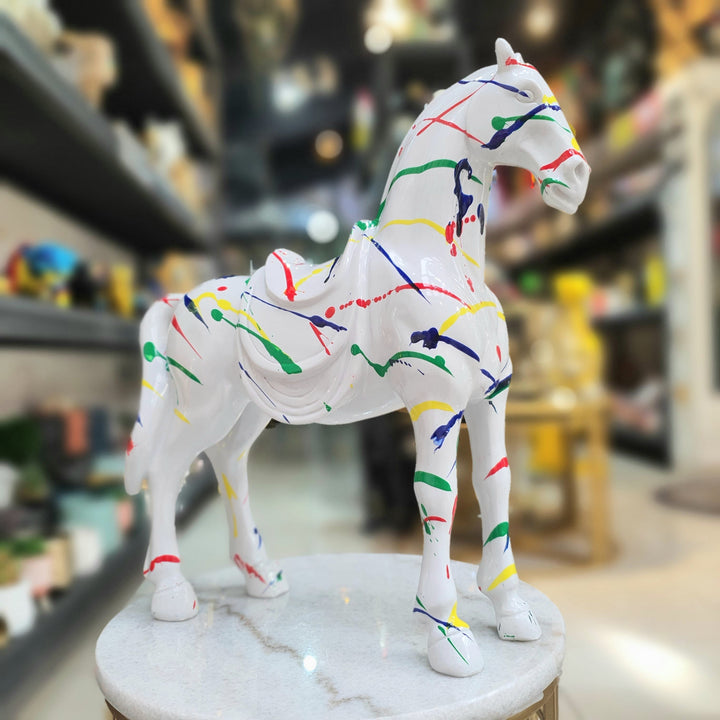Caballo Blanco Multicolor CASONA DECO animales