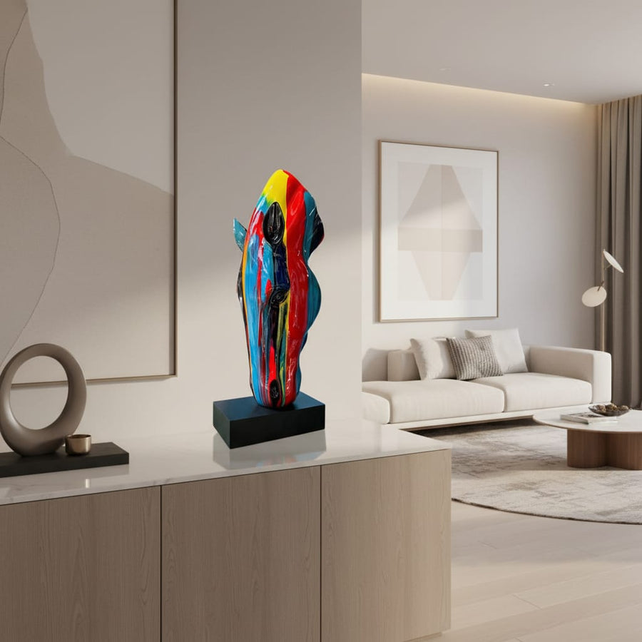 Caballo colores base negra M CASONA DECO animales