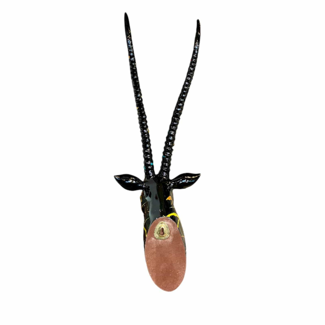 Cabeza de antílope negro multicolor CASONA DECO animales