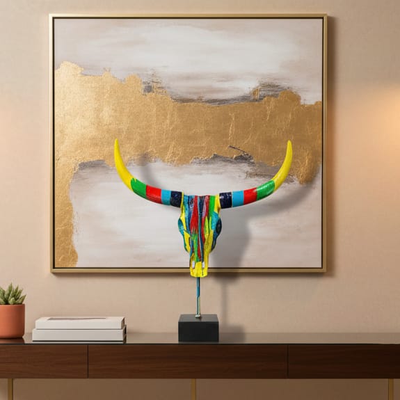 Cráneo de Toro Multicolor CASONA DECO animales
