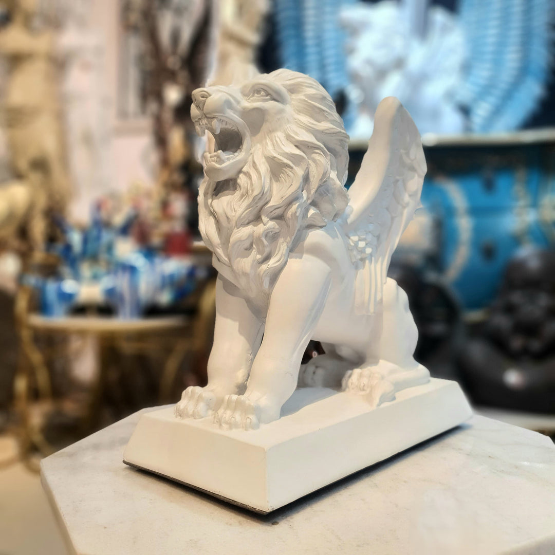 Leon con Alas Blanco CASONA DECO animales