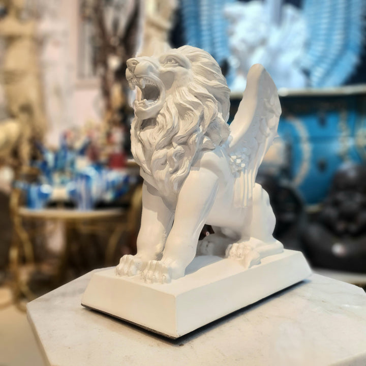 Leon con Alas Blanco CASONA DECO animales