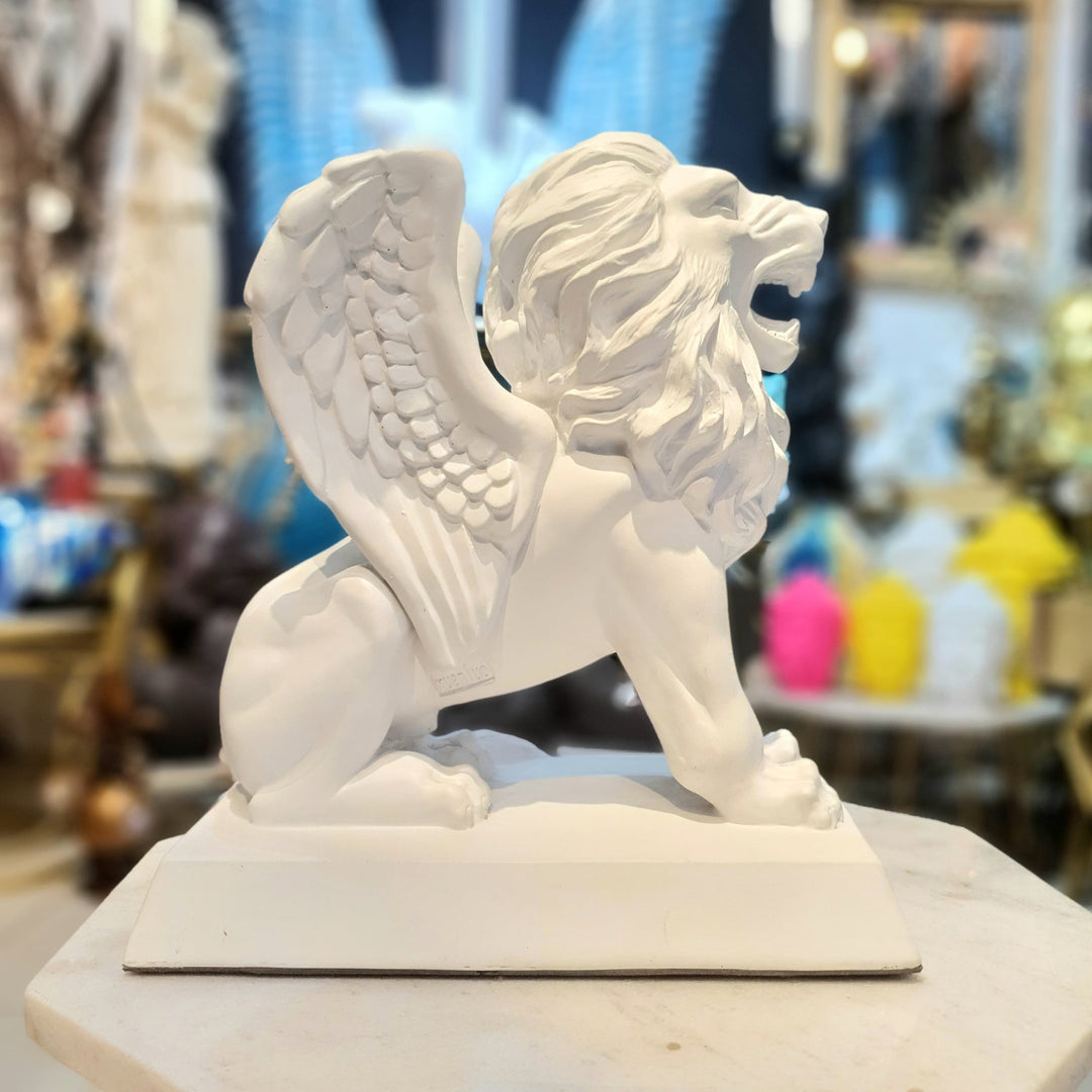 Leon con Alas Blanco CASONA DECO animales