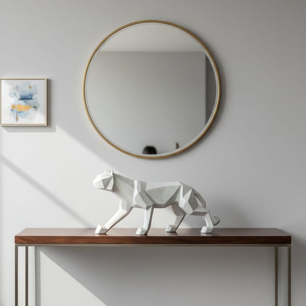 Leopardo decorativo Geométrico Blanco