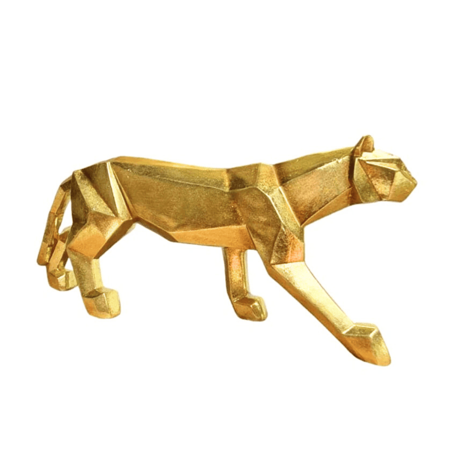 Leopardo decorativo Geometrico Dorado M CASONA DECO animales