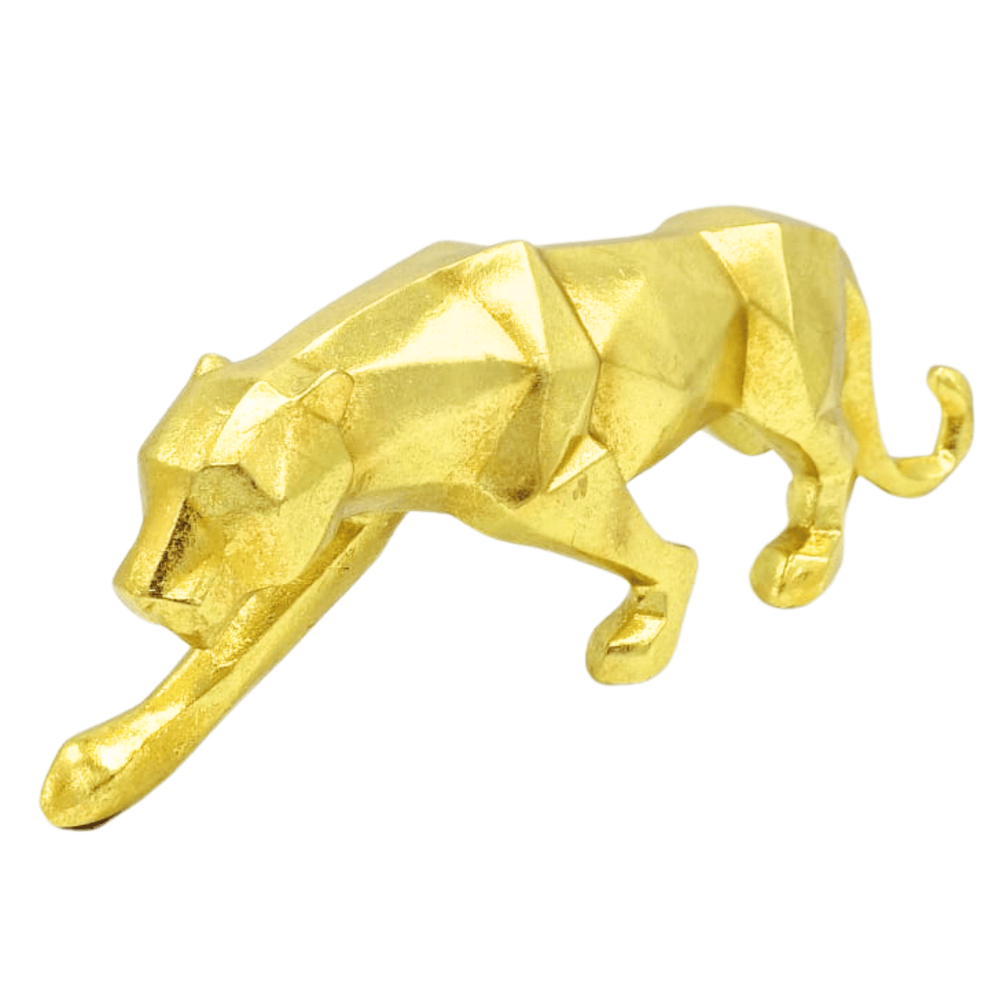 Leopardo decorativo Geometrico Dorado S CASONA DECO animales