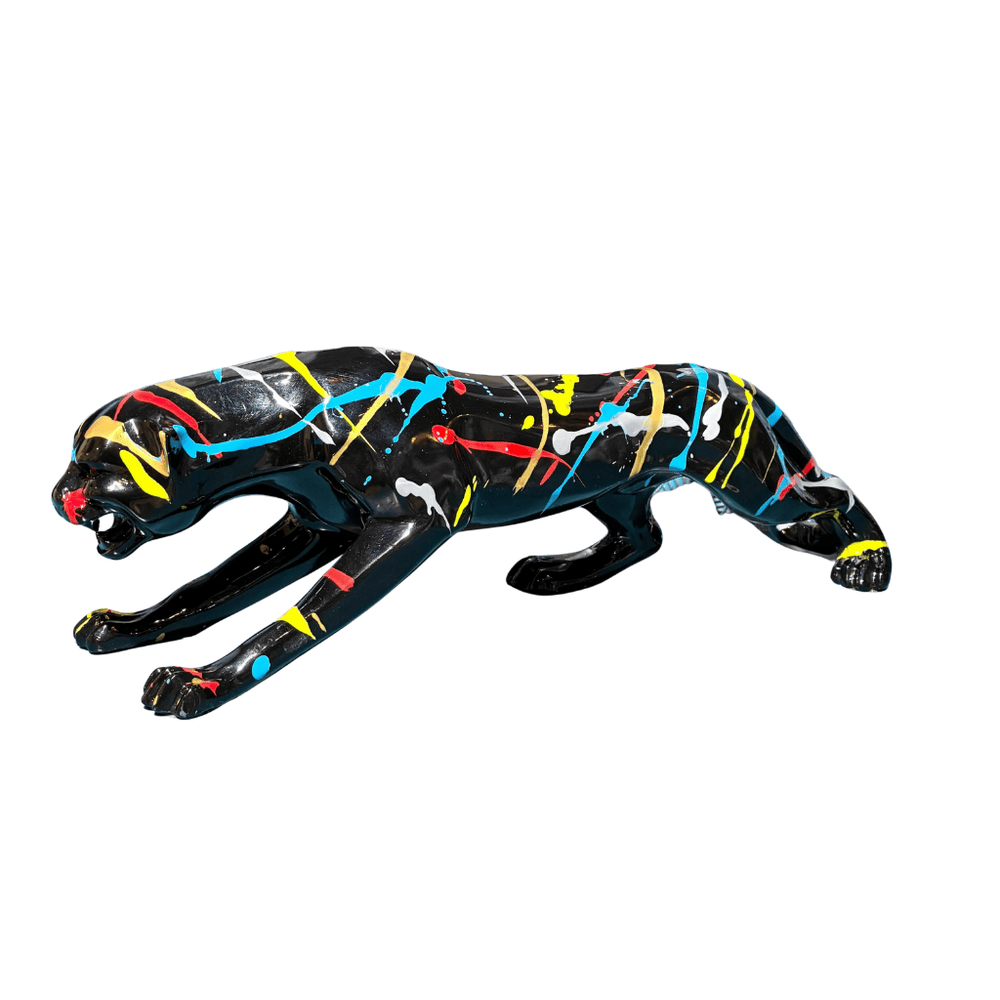 Leopardo Negro Multicolor L CASONA DECO animales