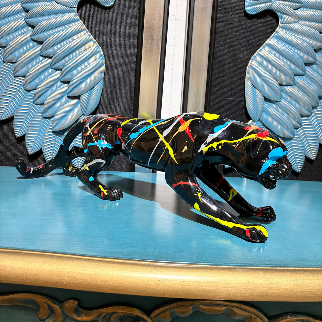 Leopardo Negro Multicolor L CASONA DECO animales
