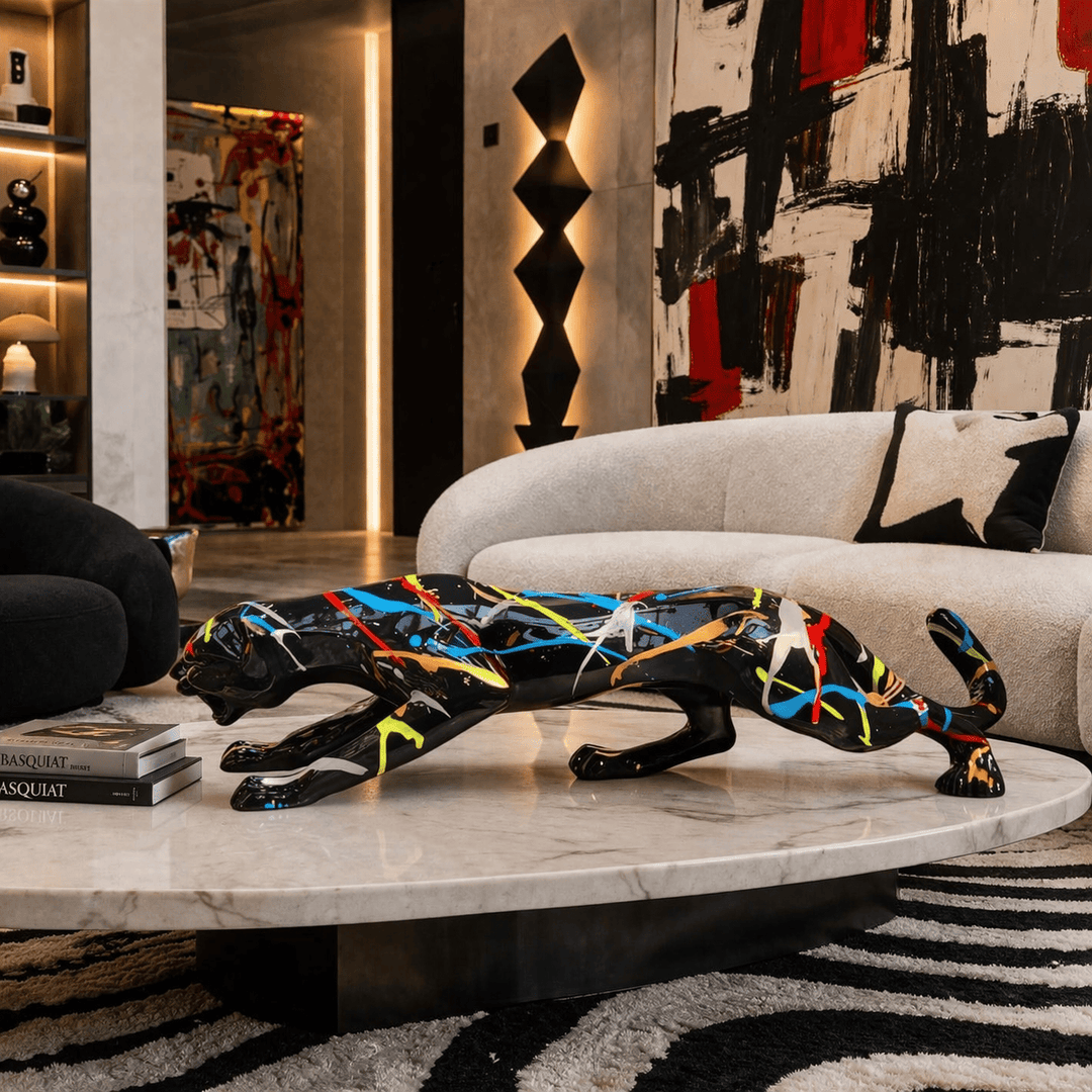 Leopardo Negro Multicolor Xl CASONA DECO animales