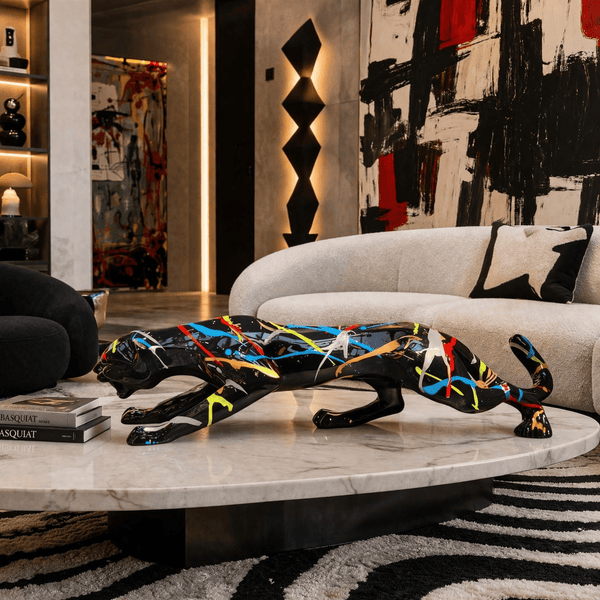 Leopardo Negro Multicolor Xl