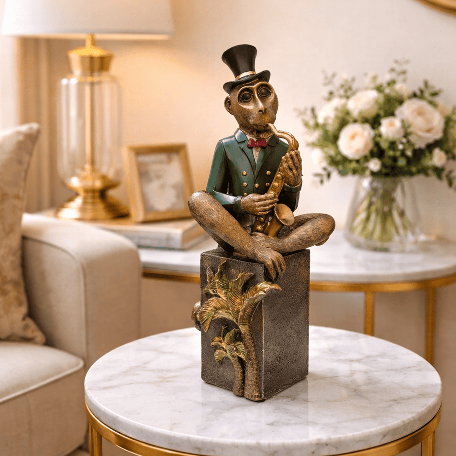 Mono decorativo tocando el Saxofón L CASONA DECO animales