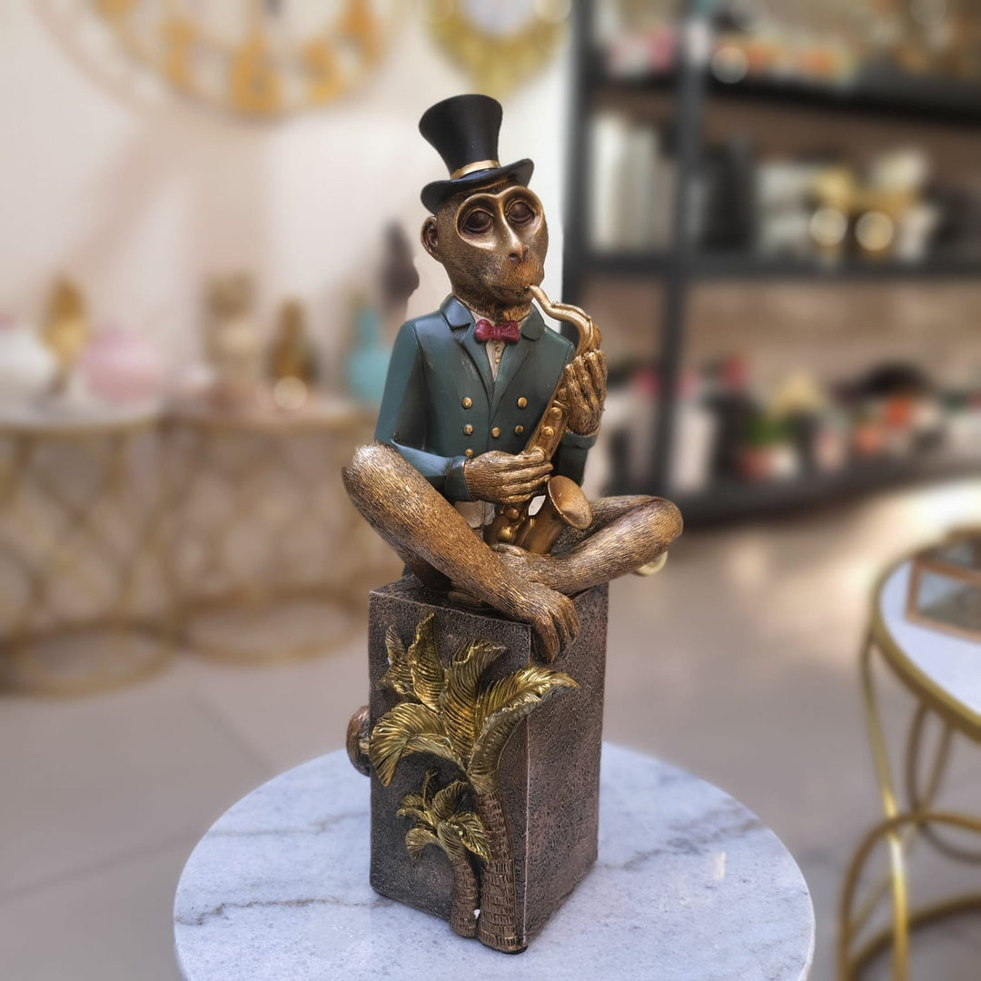 Mono decorativo tocando el Saxofón L CASONA DECO animales