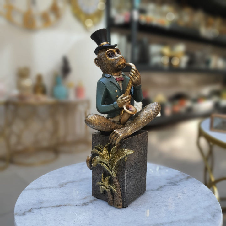 Mono decorativo tocando el Saxofon M CASONA DECO animales