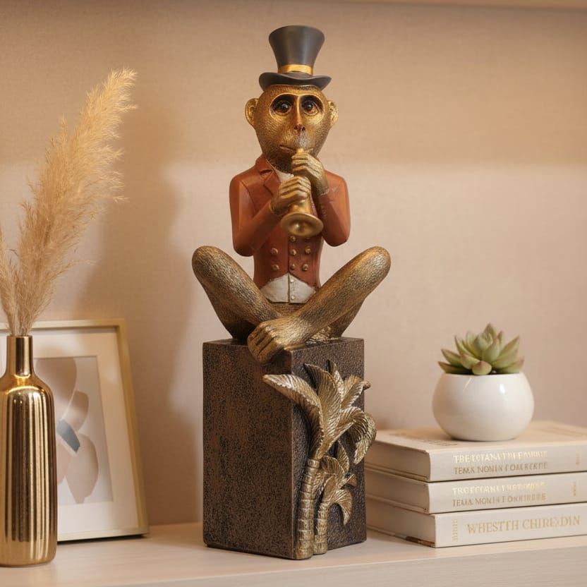 Mono decorativo tocando la Trompeta M CASONA DECO animales
