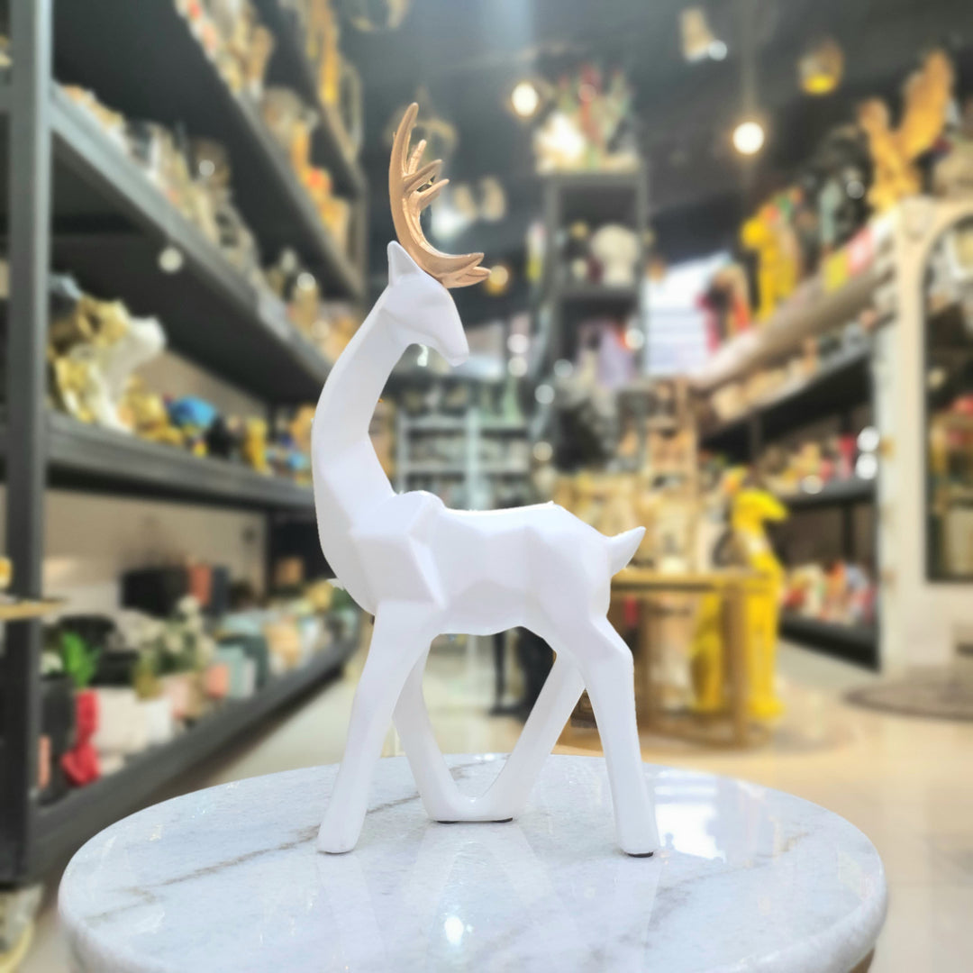 Pareja Ciervos geo Blancos CASONA DECO animales