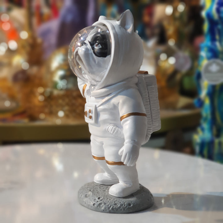 Perro bulldog frances Astronauta Saludando CASONA DECO animales