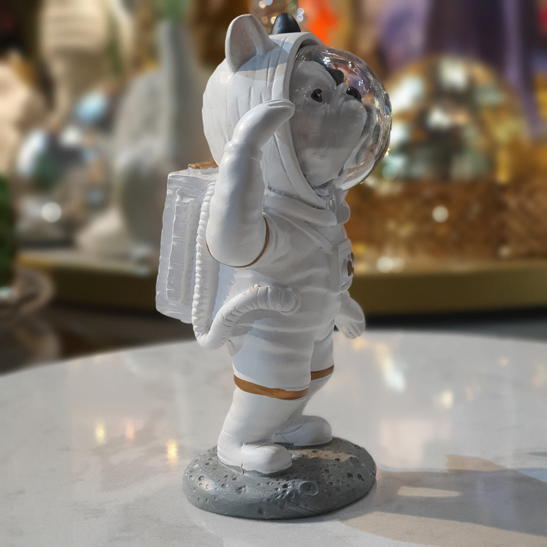 Perro bulldog frances Astronauta Saludando CASONA DECO animales