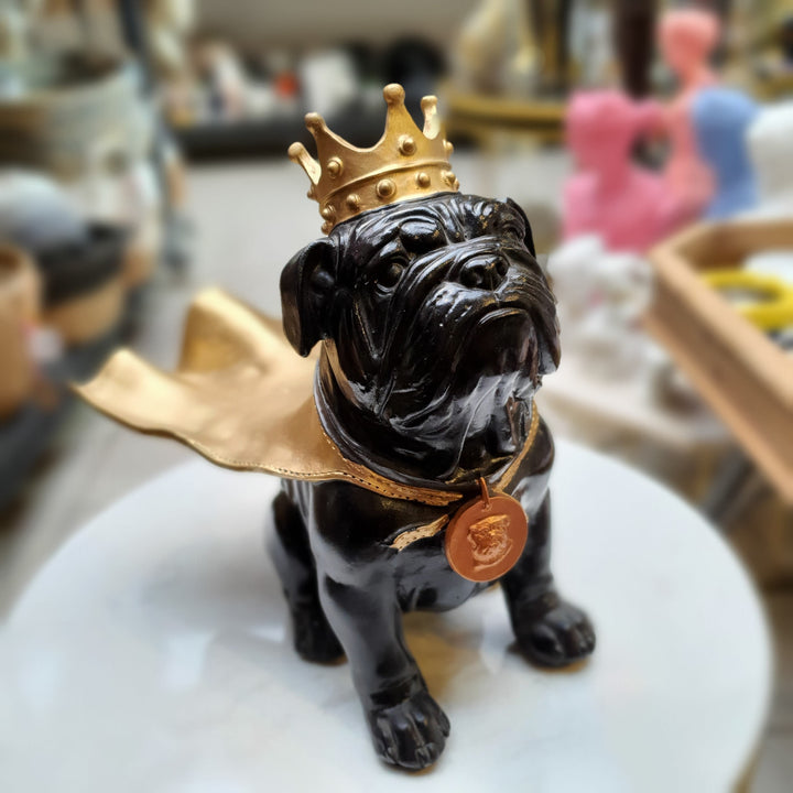 Perro Bulldog inglés Capa + Corona CASONA DECO animales