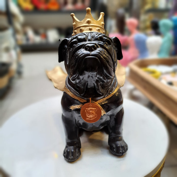 Perro Bulldog inglés Capa + Corona CASONA DECO animales