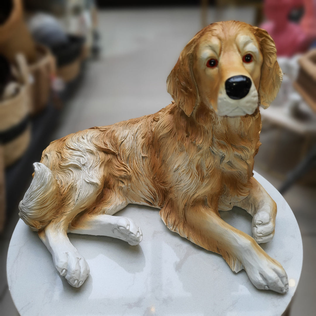 Perro Golden Acostado CASONA DECO animales