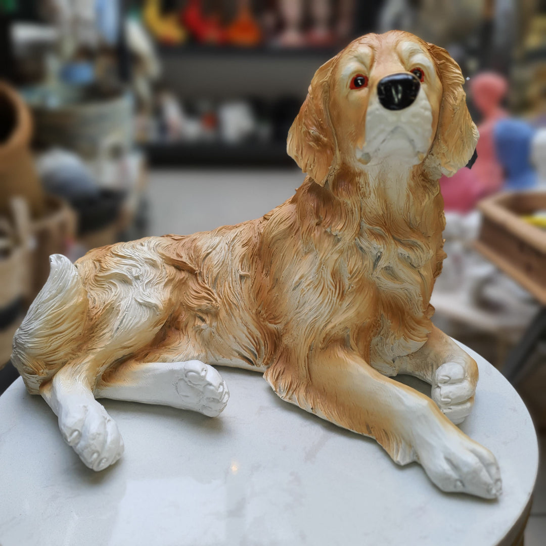 Perro Golden Acostado CASONA DECO animales