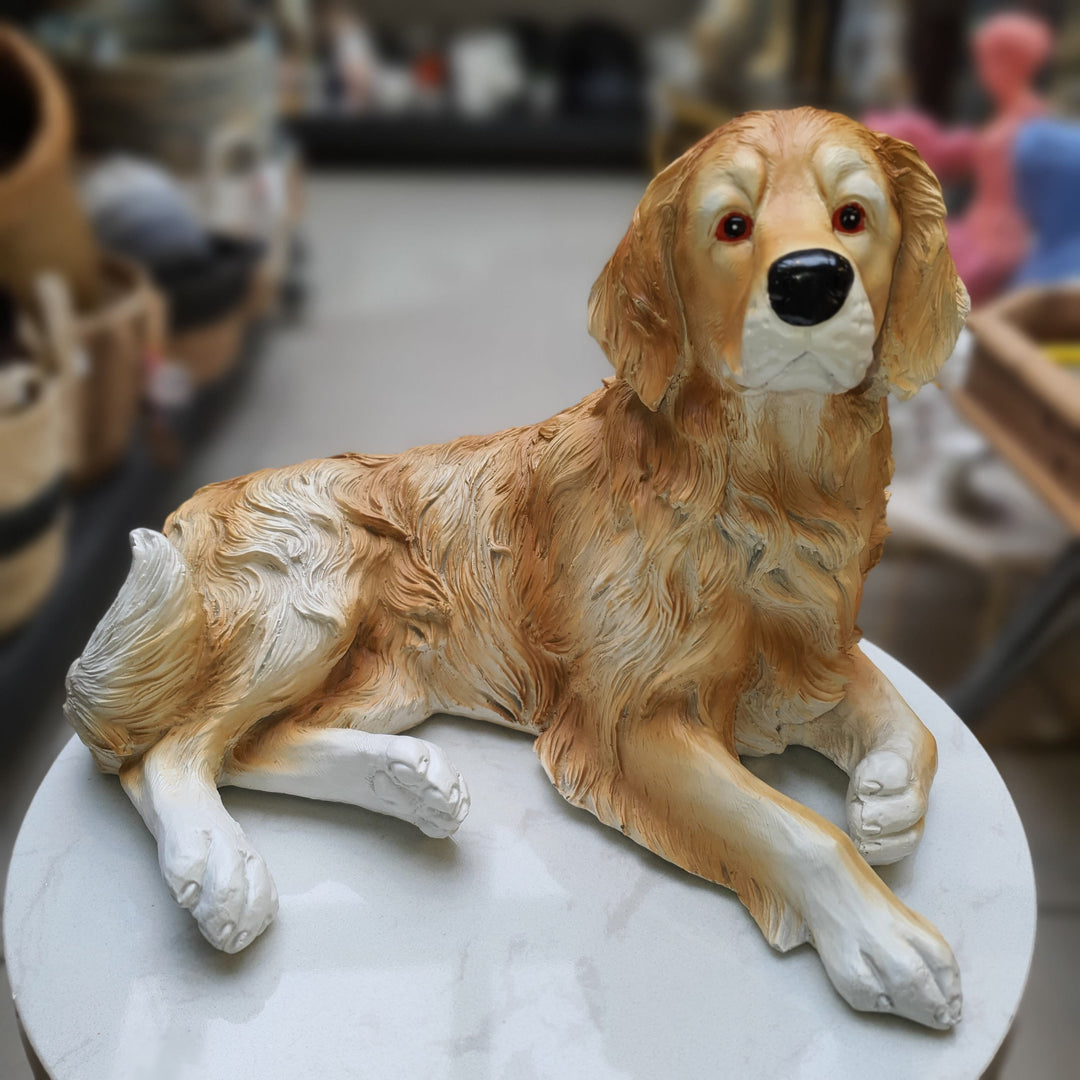 Perro Golden Acostado CASONA DECO animales