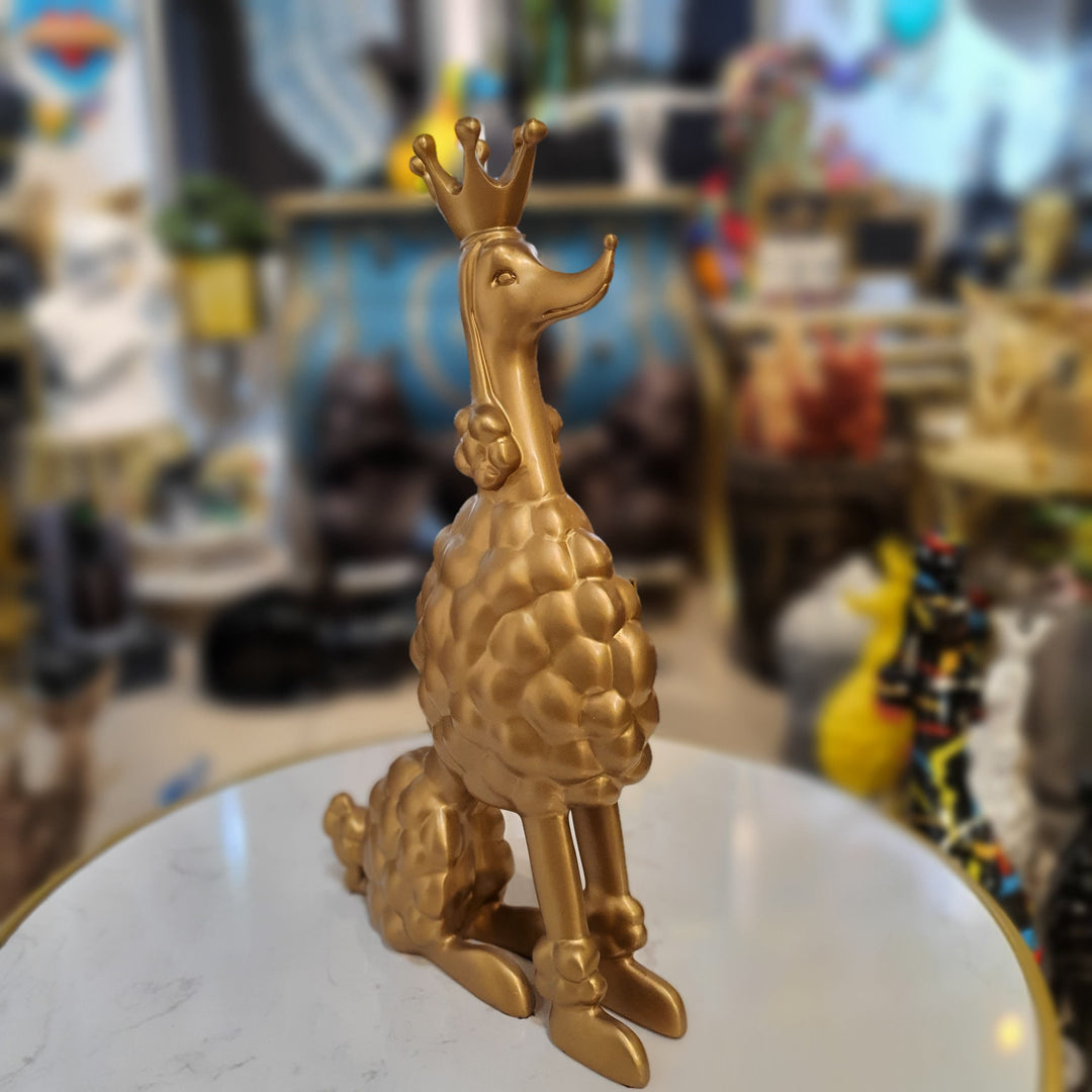 Perro Poodle Dorado CASONA DECO animales