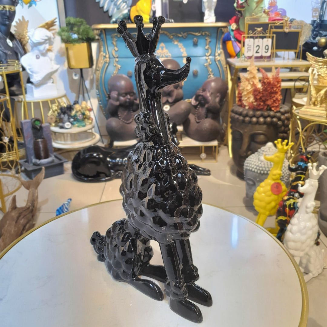 Perro Poodle Negro CASONA DECO animales